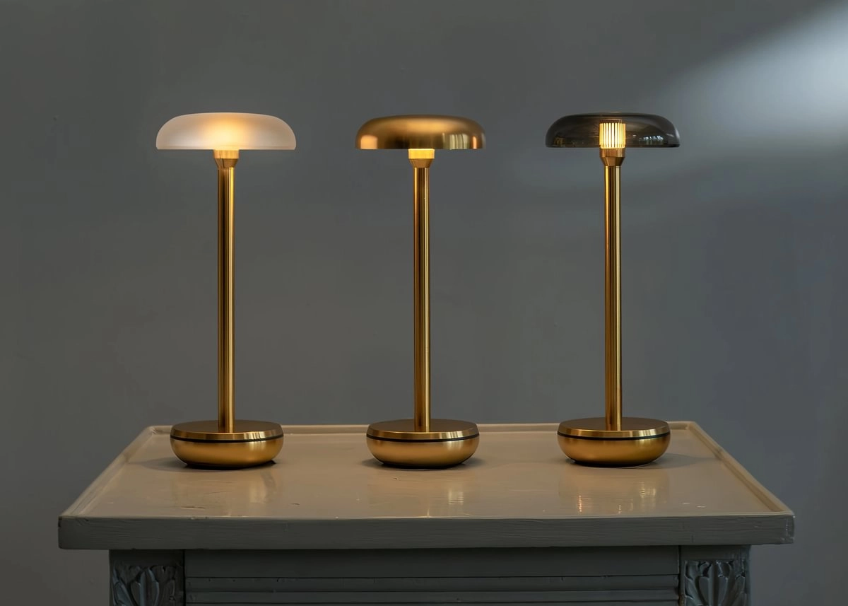 Air Gold - Smoked Wiederaufladbare Tischlampe Humble 8721154302421