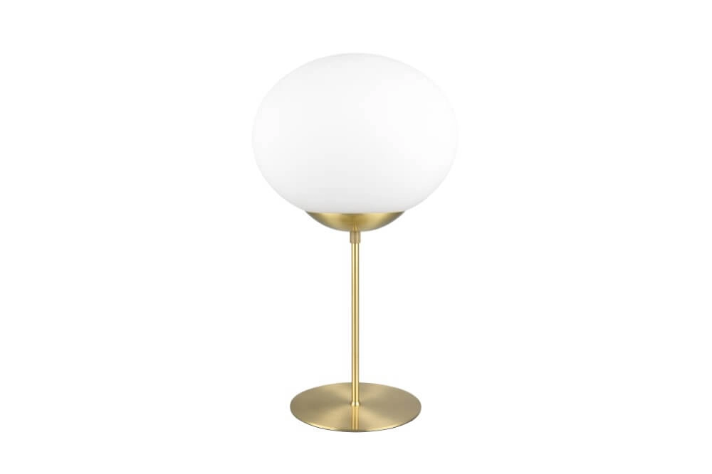 Tischlampe Fomento Ø 30 cm – Messing mit weißem Glas Trio 4017807616170