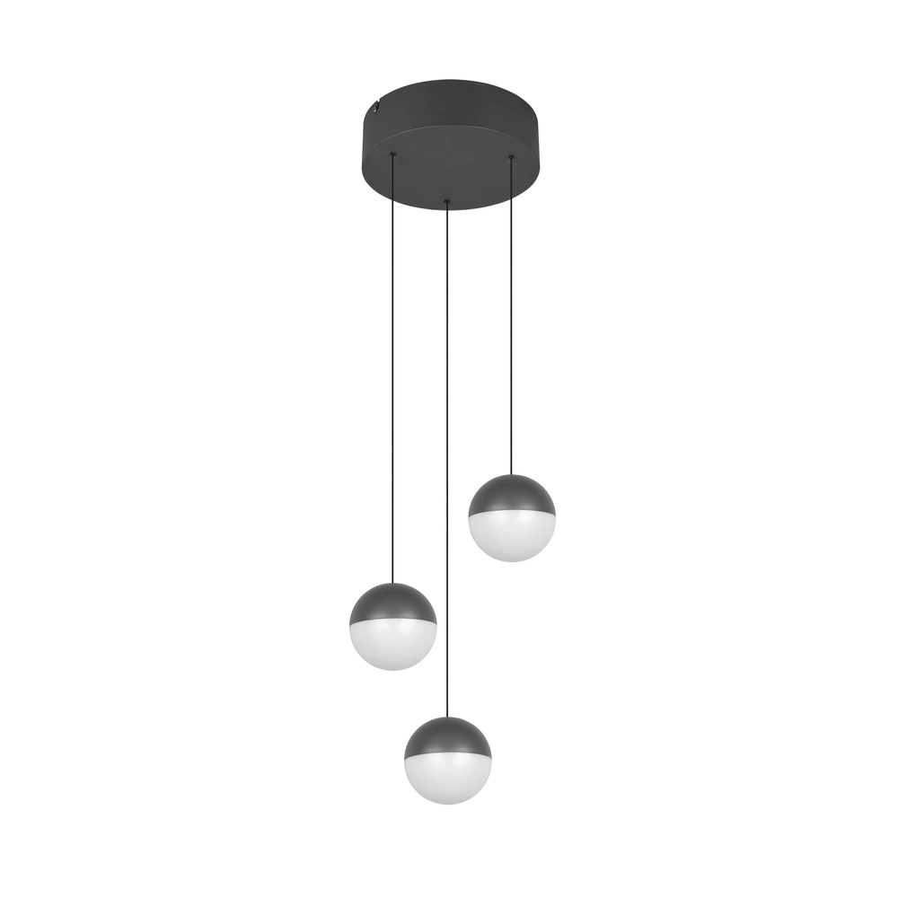 3-Licht Pendellampe Senta Rundanthrazit Trio 4017807697834