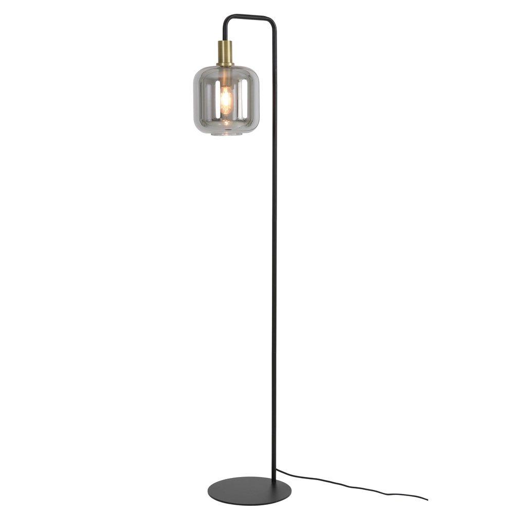 Stehlampe Lekar mit Rauchglas und Gold Light & Living 8717807601430