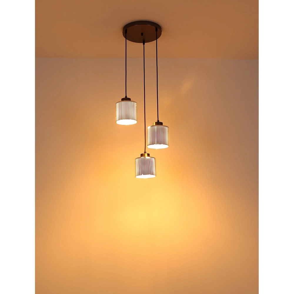 Design-Pendellampe Felicia Gunmetal 3-Lights Globo 9007371522965