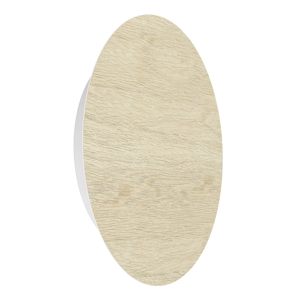 LED-Wandlampe mit Holzoptik Alamilo Ø 22cm