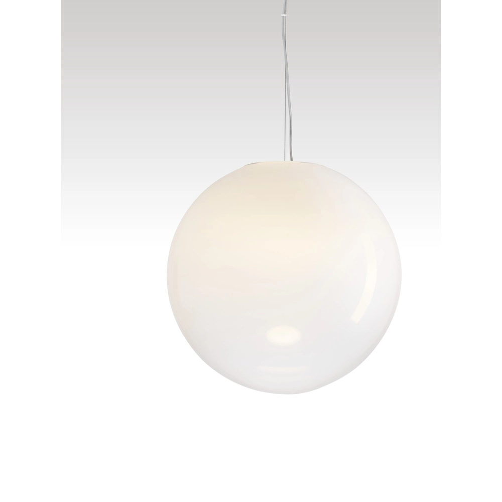 Weiße Pendelleuchte Bolita Glühbirne Ø 50cm