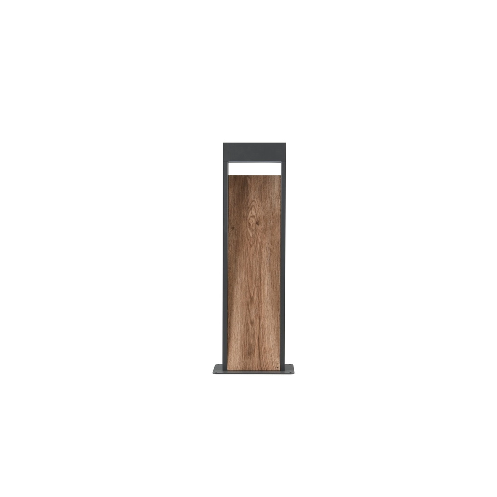 Stehlampe Salmon grau mit Holz 60cm Trio 4017807603729