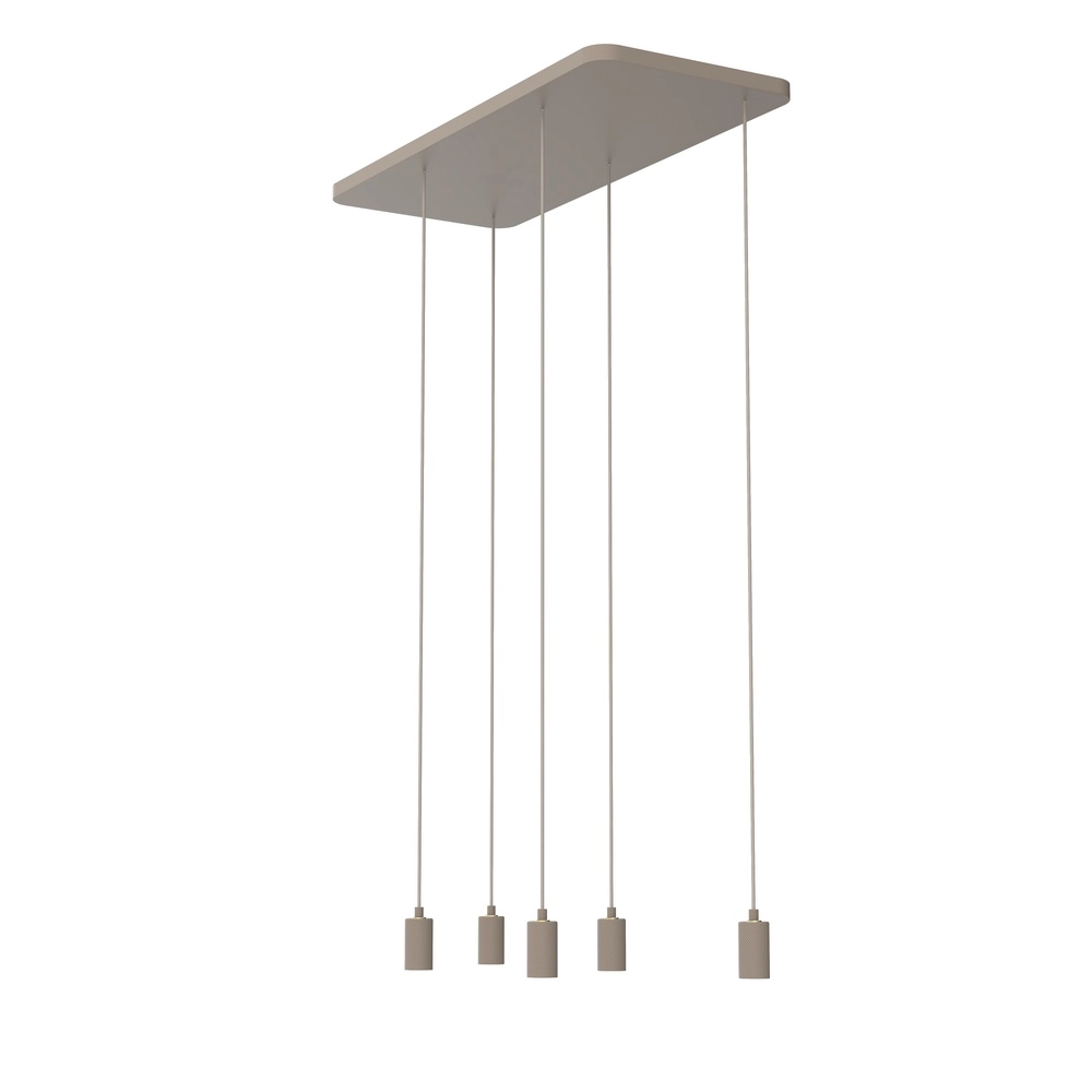Sandbraune Pendellampe Madox 5-Licht Segula 4260512916862