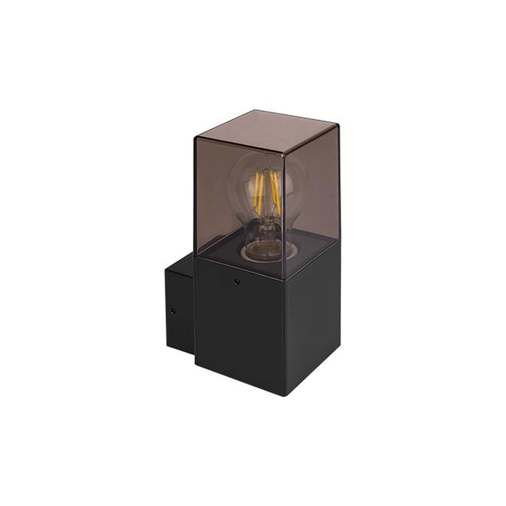 Moderne Wandlampe Denver Schwarz mit Rauchglas Lyora 5904703019640