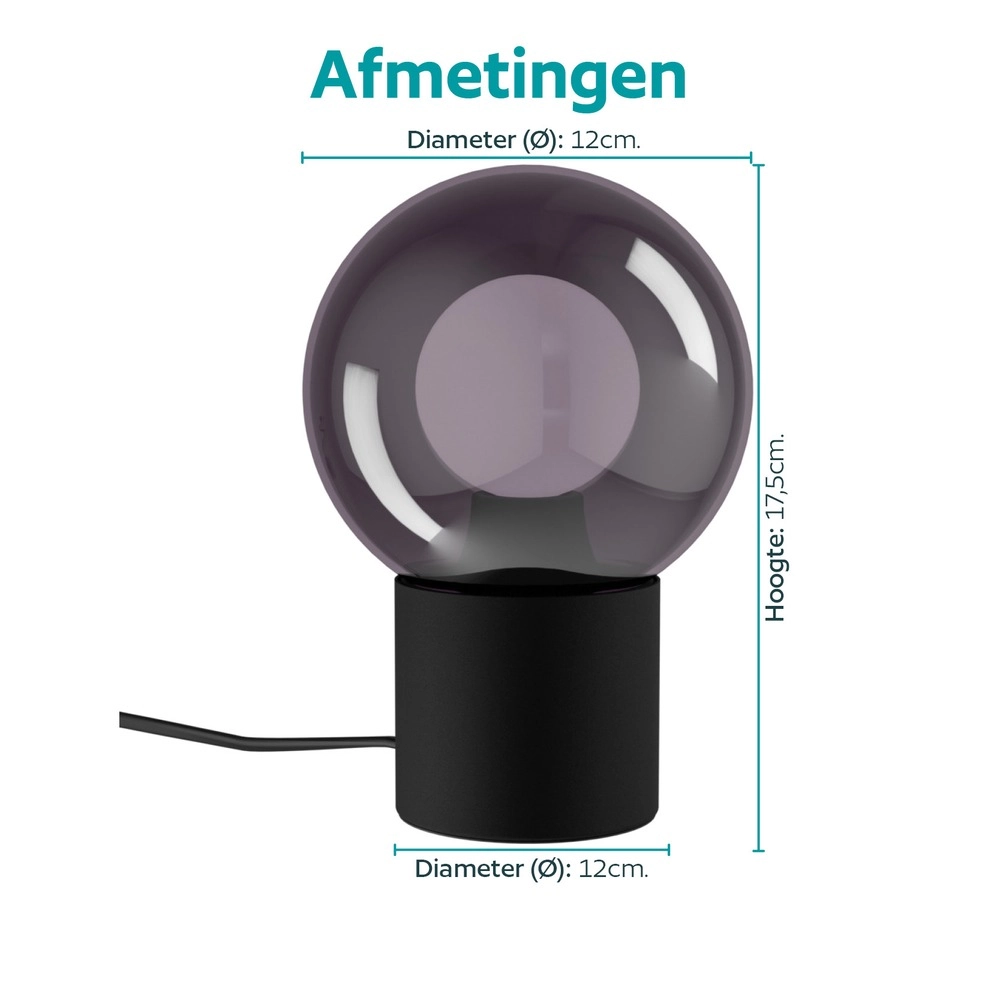 Design-Tischlampe Bravino Schwarz