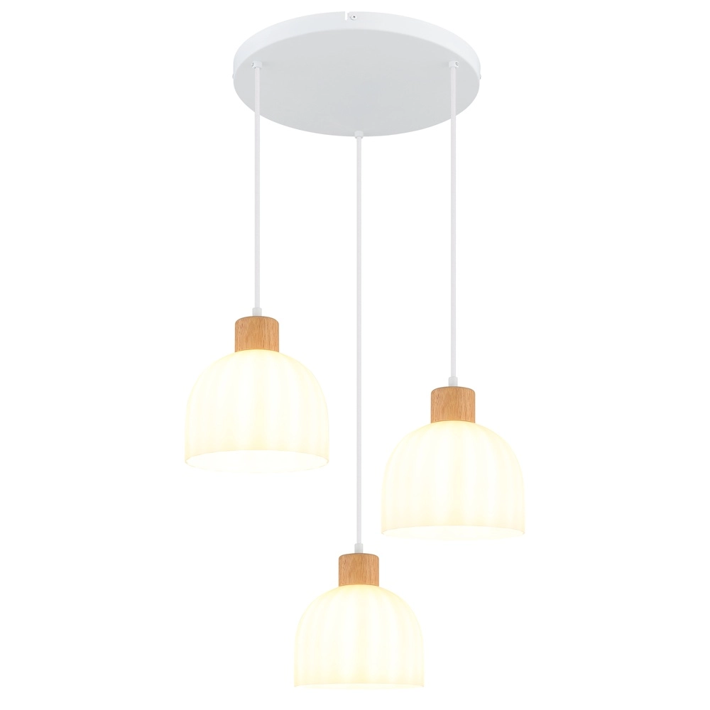 3-Licht Pendellampe Swanson Weiß
