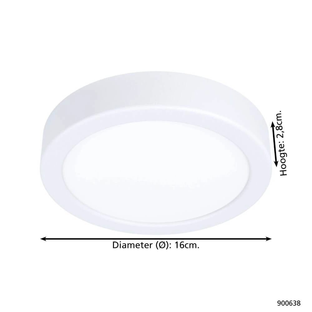 Badezimmerlampe Fueva 5 IP44 – Weiß – Ø 16 cm Eglo 9008606245222