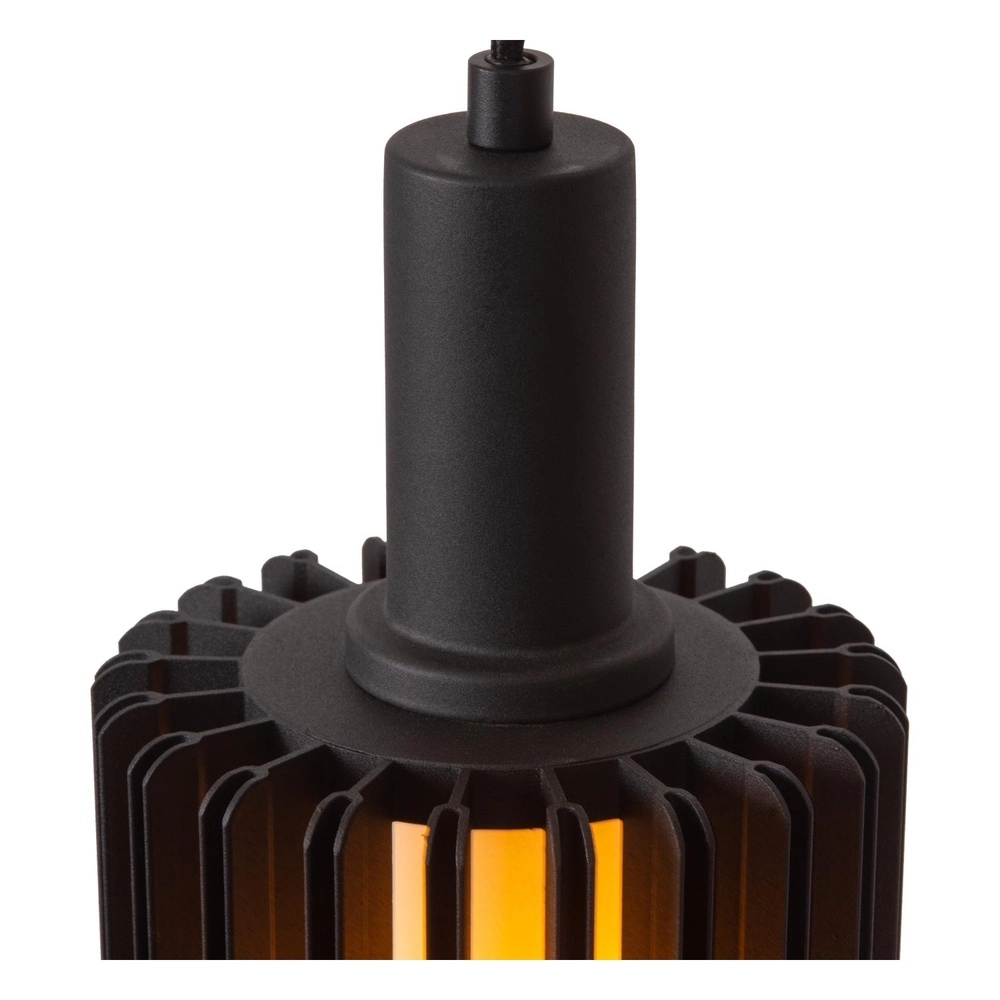 Pendellampe Lambres Ø 15 cm schwarz Lucide 5411212452887