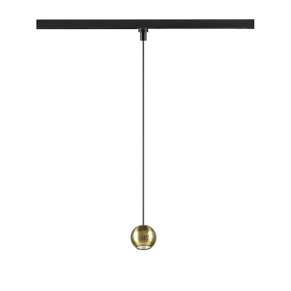 Pendelleuchte für Schiene Dysko 1-phasig schwarz mit gold SLV 4024163317009