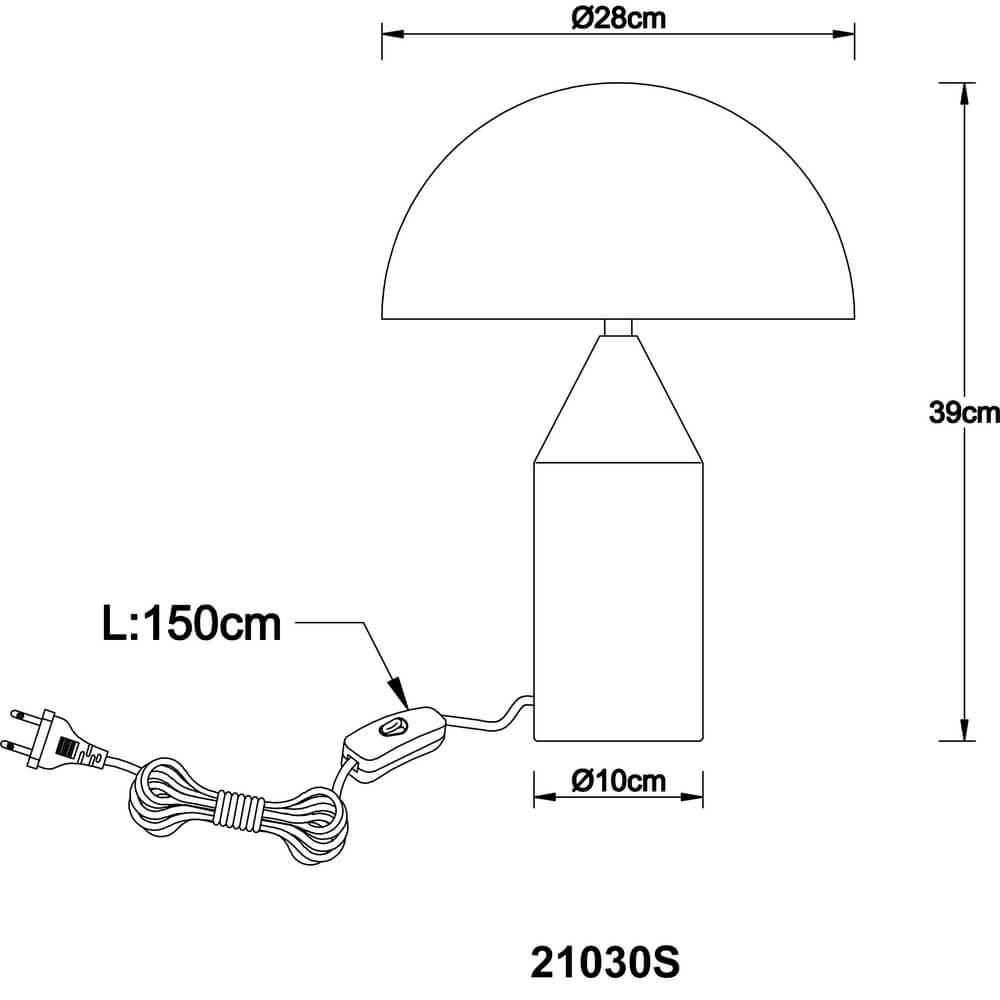 Design-Tischleuchte Atoma sandbraun Globo 9007371462780