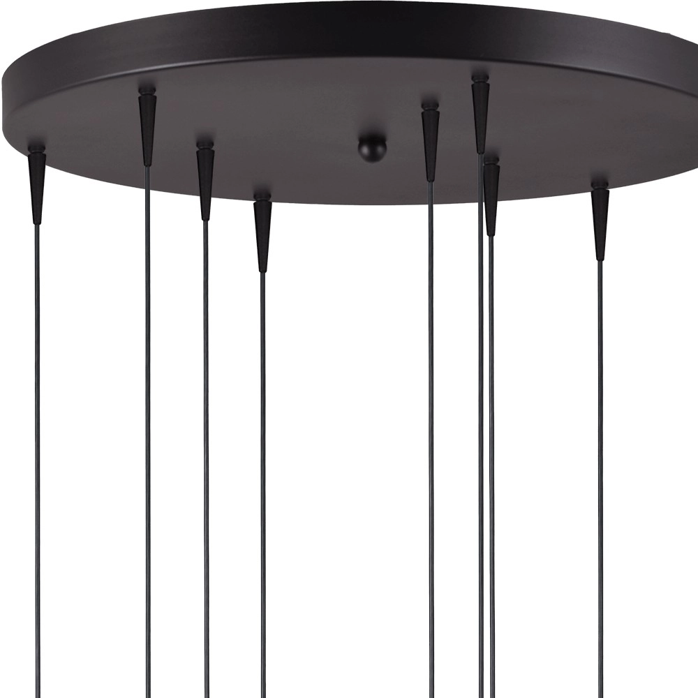 9-Licht Pendellampe Talana schwarz mit goldener Ø 50cm DTW Masterlight 8718121352312