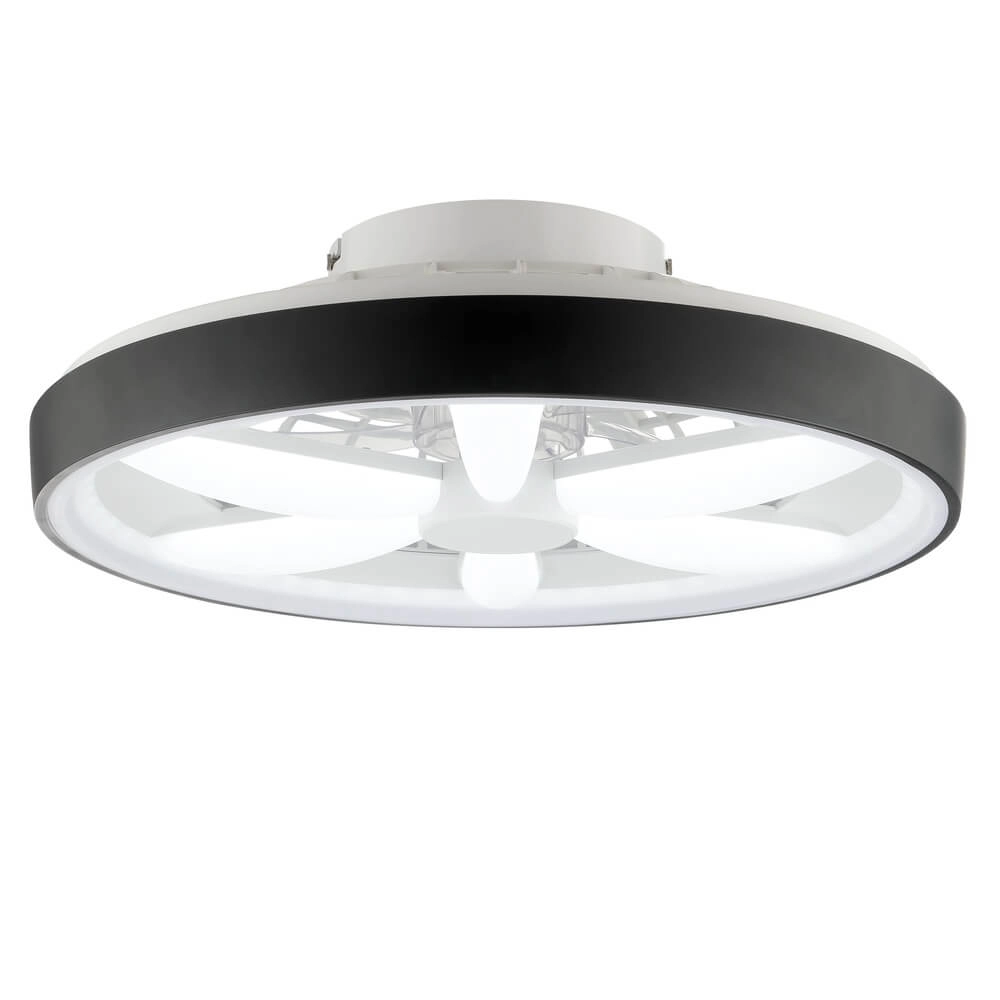 Schwarzer Deckenventilator Gaiano mit RGB-Lampe Brilliant 4004353455711