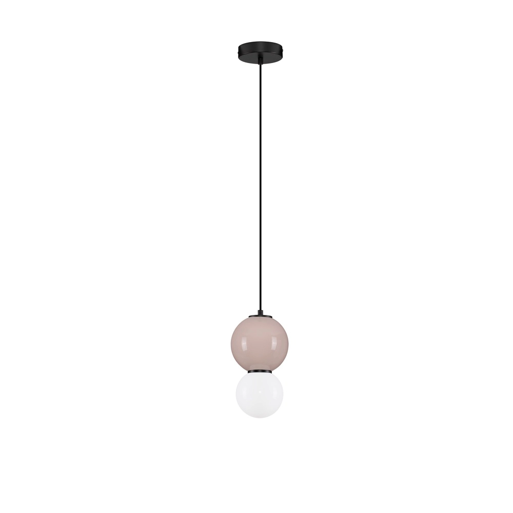 Pendelleuchte Noesis Ø 15cm mokkabraun mit weiß