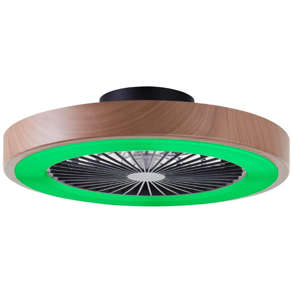 Schwarzer Fächer Slimline mit Holzkante Brilliant 4004353435867