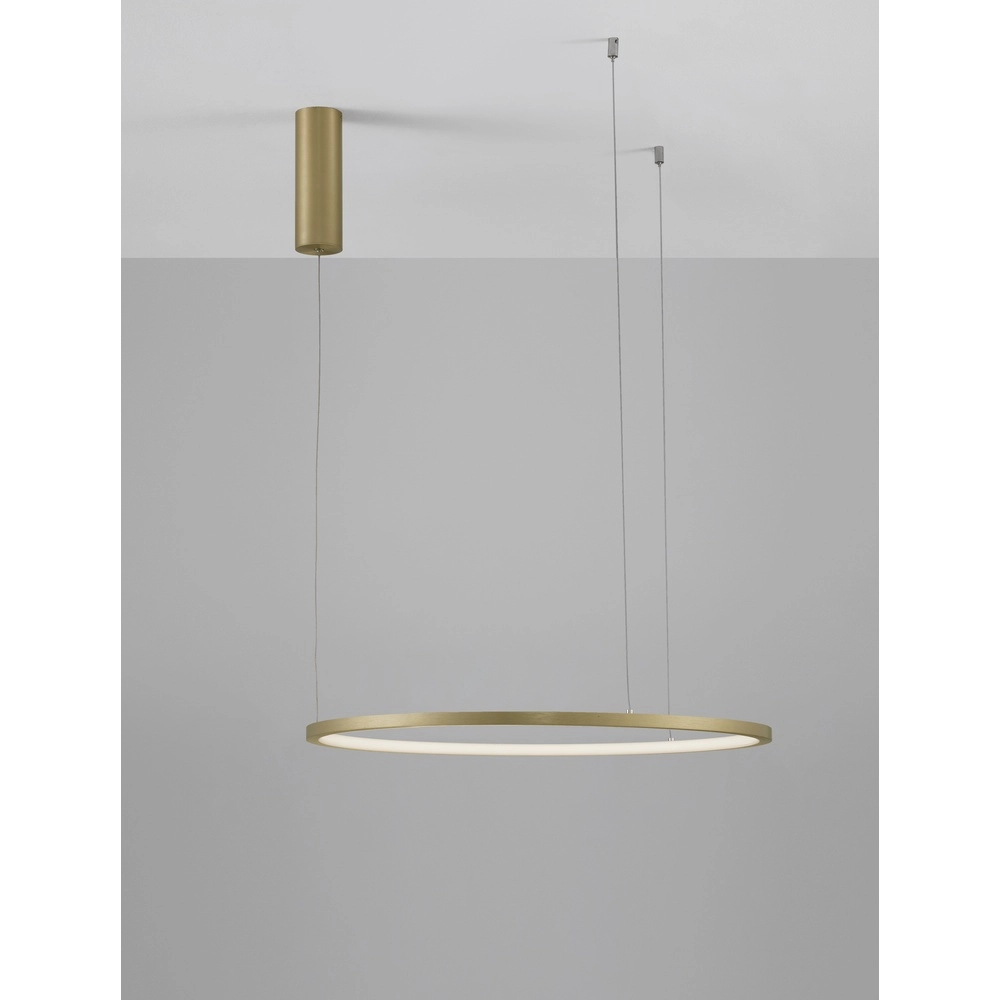 Runde Pendelleuchte Tarquin gold Ø 60cm Lyora 5212017438270