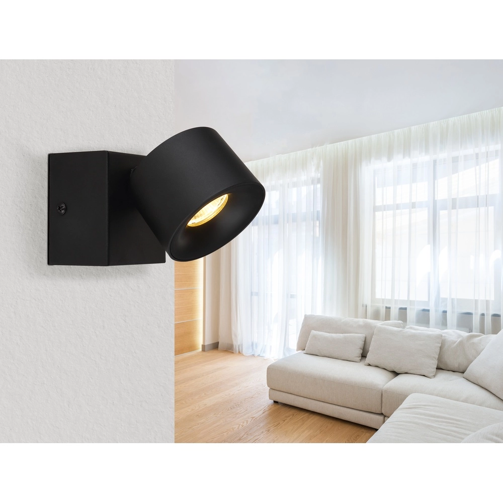 Elegante Wandlampe Rae Schwarz Globo 9007371456635