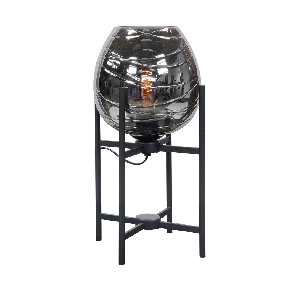 Tischlampe Fantasy Schwarzer Rahmen mit Glas