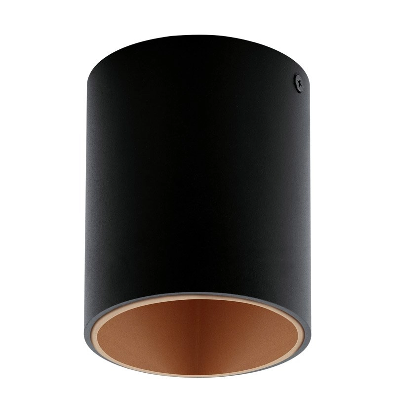 LED-Deckenlampe Polasso Schwarz/Kupfer