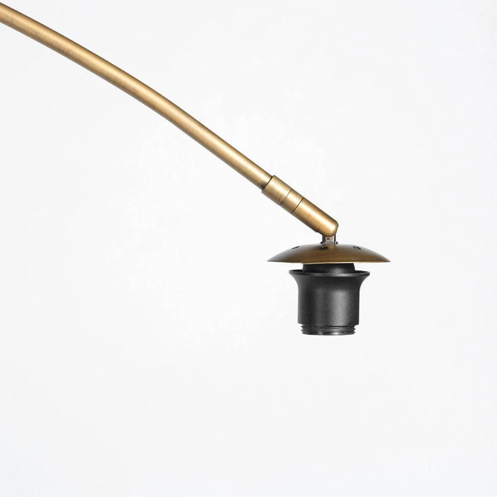 Bogenlampe Sparkled Light Bronze mit Bambusschirm Ø 45cm Steinhauer 8712746179903