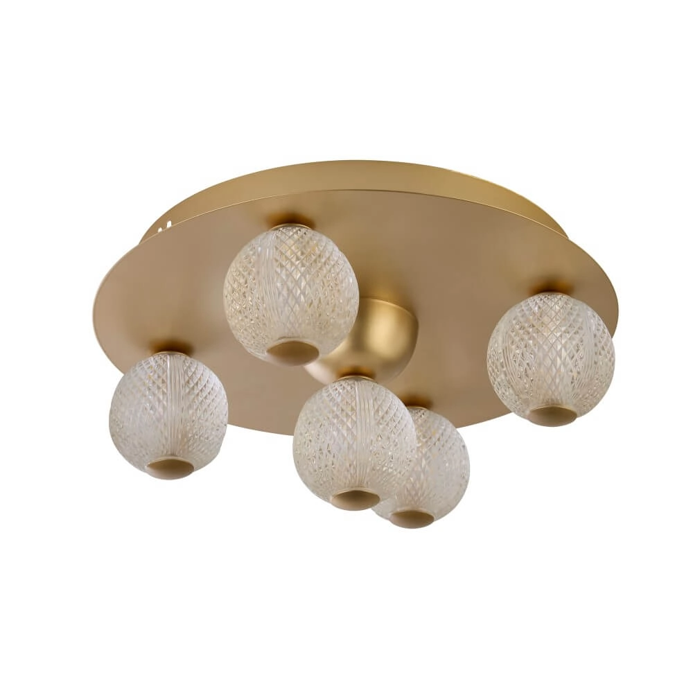 5-flammige Deckenleuchte Asteroid Gold Searchlight 5053423273402