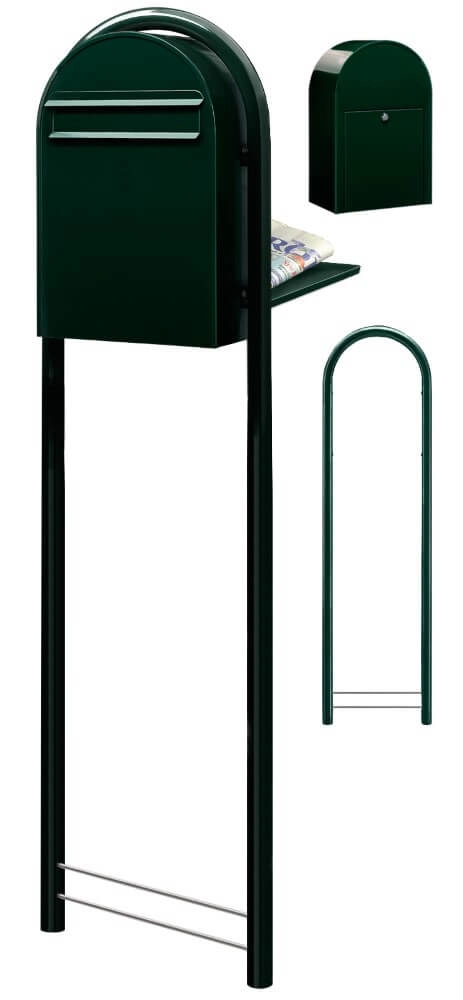 Briefkasten Classic B 6064 Schwarz Grün Bobi 6417237006301