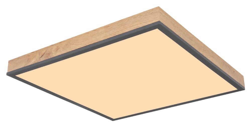 LED-Deckenleuchte aus Holz Doro 45x45cm