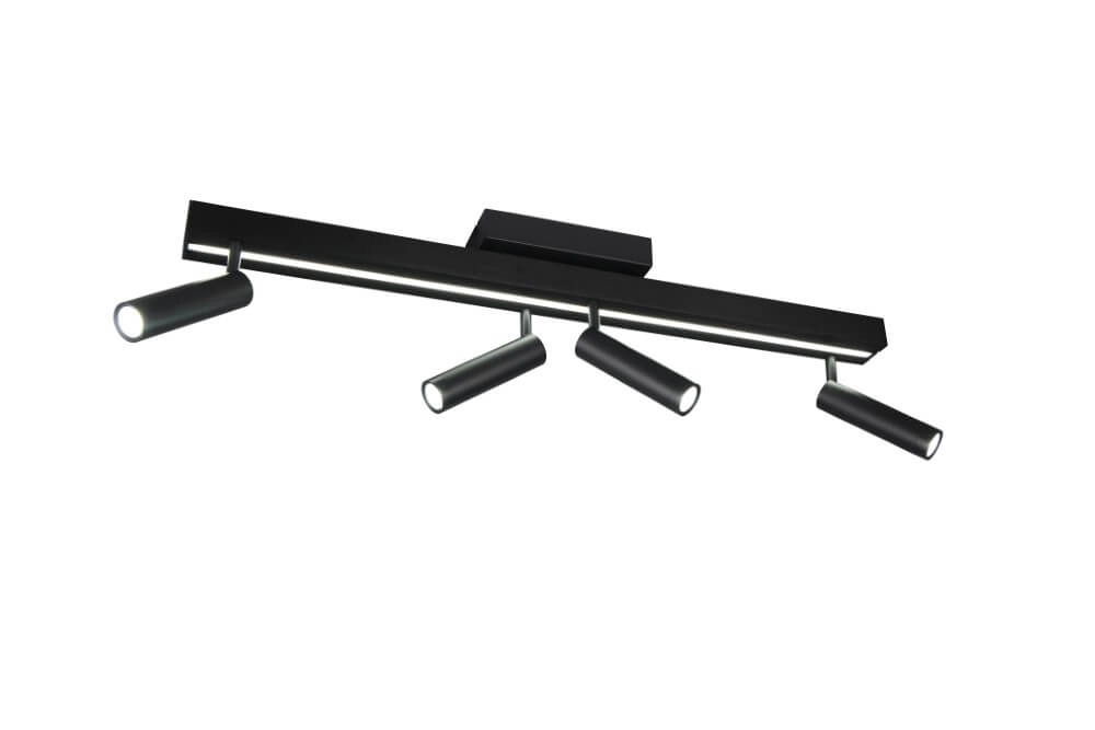 4-flammiger LED-Spot Zeno Schwarz Trio 4017807622904