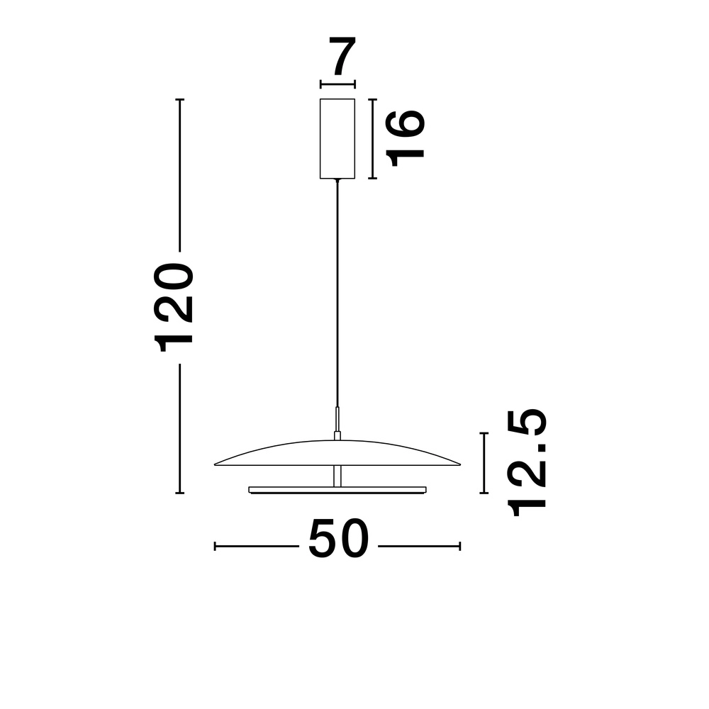 Design-Pendelleuchte Olos weiß Ø 50cm Lyora 5212017457028