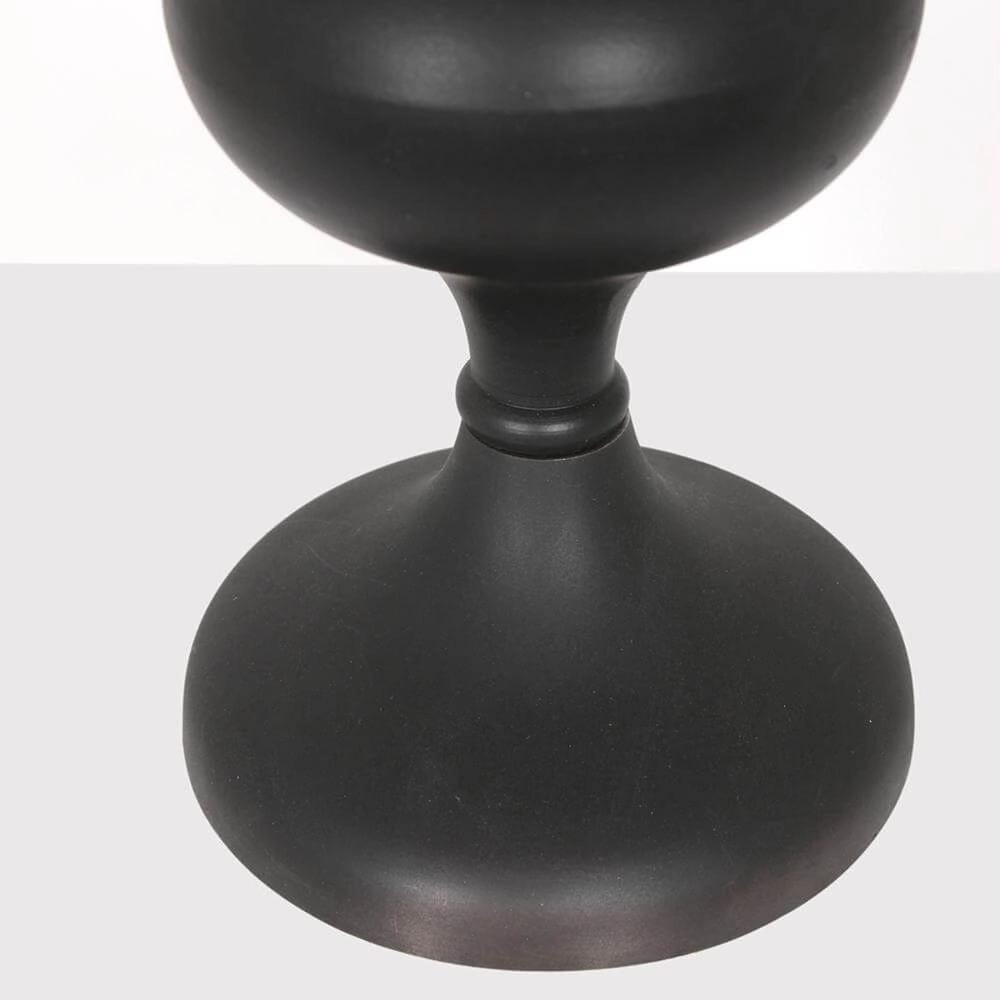 Tischlampe Lyons schwarz mit Strohschirm Steinhauer 8712746172492