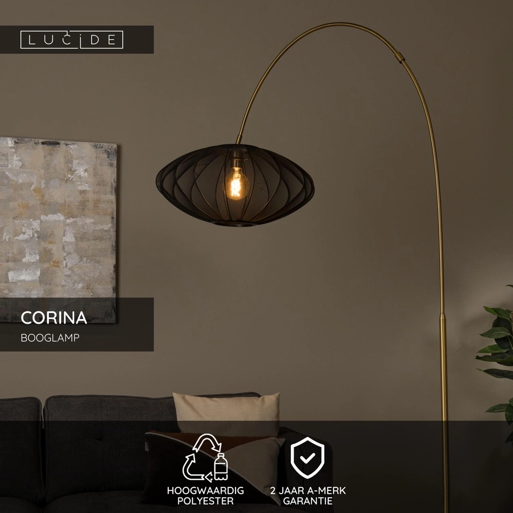 Lichtbogenlampe Corina Schwarz Lucide 5411212032065