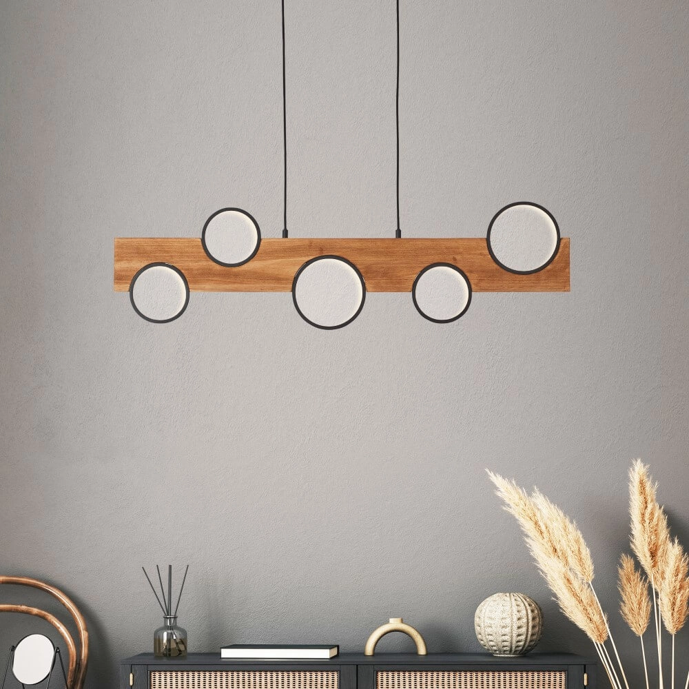 Hängelampe Cheesy Holz Brilliant 4004353429644