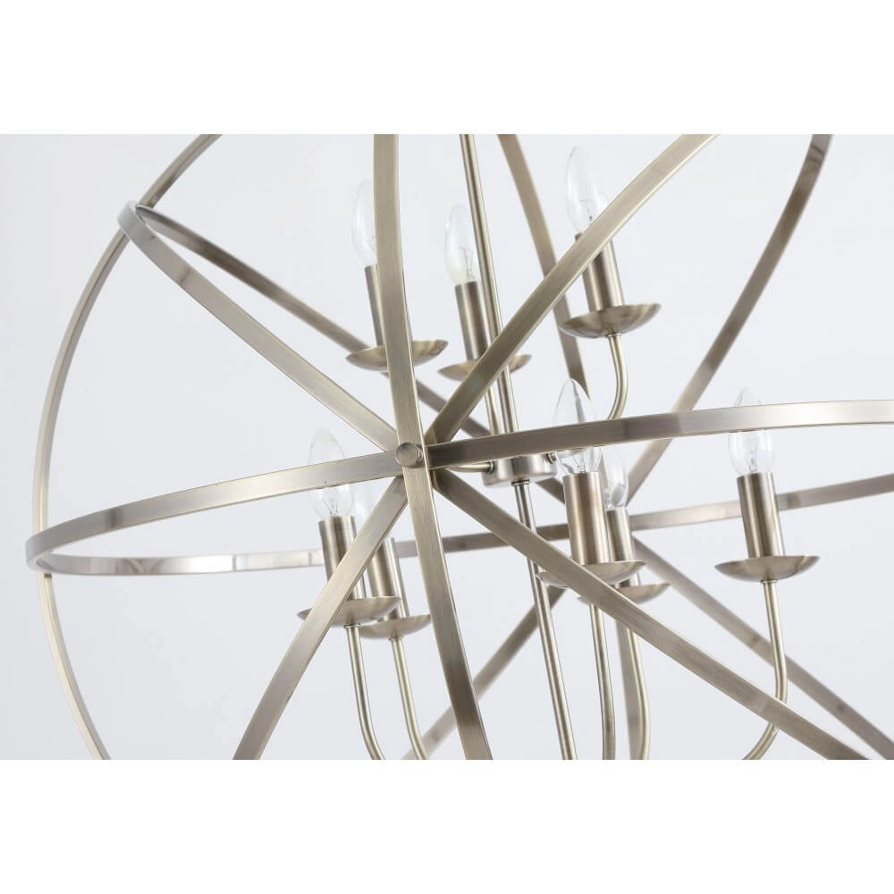 Antike Pendelleuchte Orbit 8-helles Gold Searchlight 5053423271910
