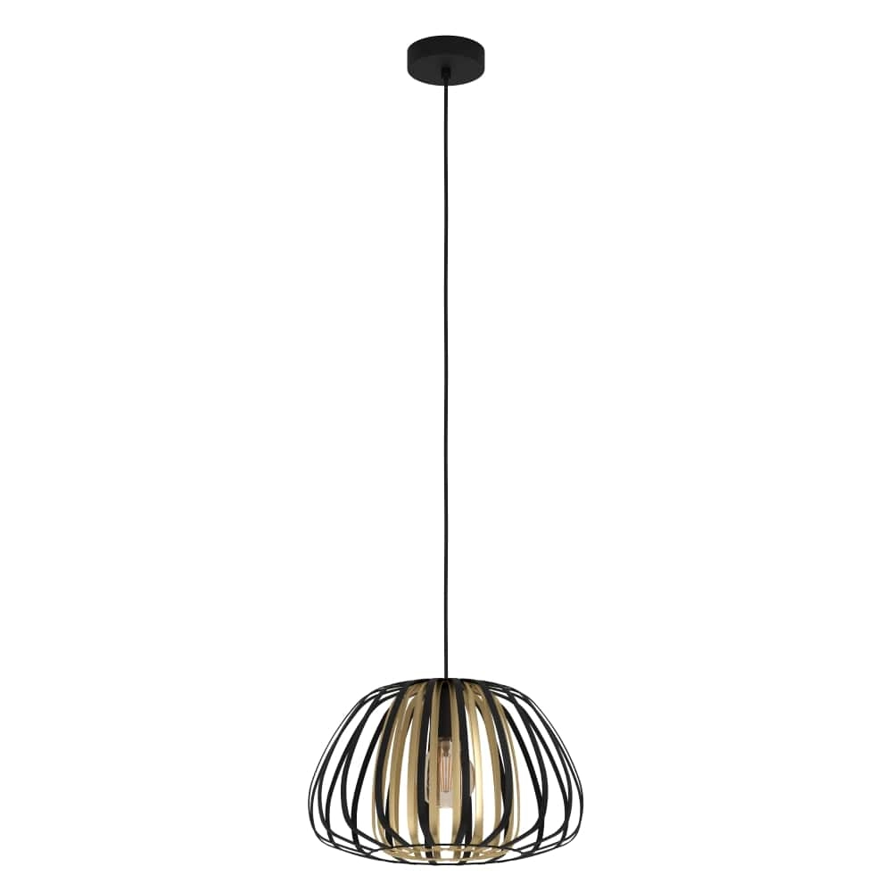 Hängelampe Ø 37,5cm Encinitos schwarz mit gold
