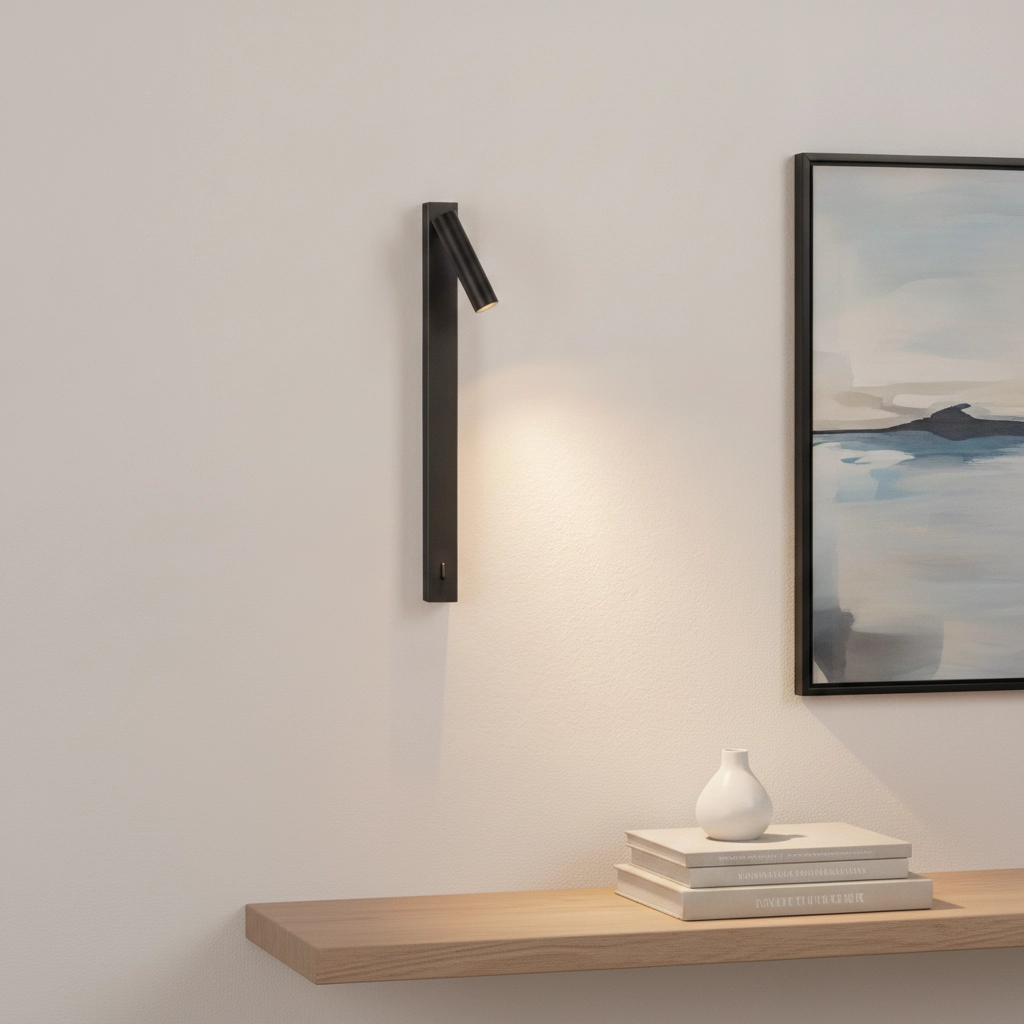 Nachttischlampe Tondo schwarz