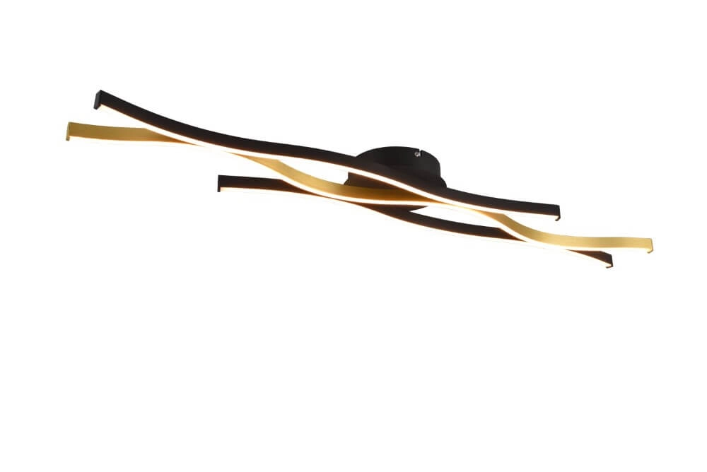 Deckenleuchte Blaze schwarz mit gold Trio 4017807539912