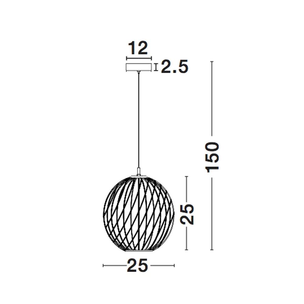 Pendelleuchte Eriberto Ø 25cm rostbraun Lyora 5212017407627