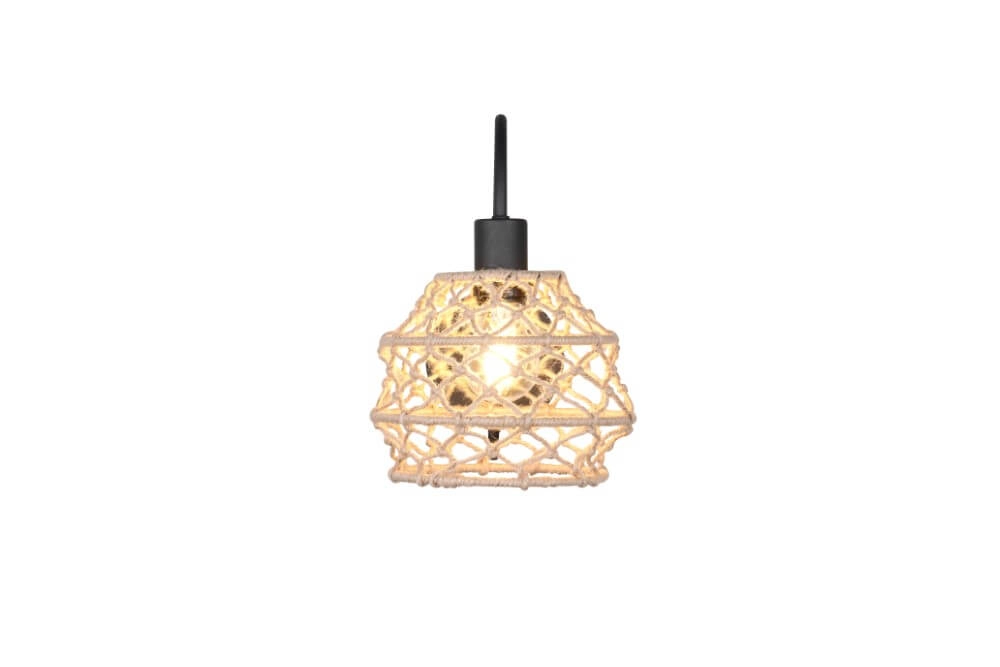 Rattan-Wandleuchte Hive mit schwarz Trio 4017807637212