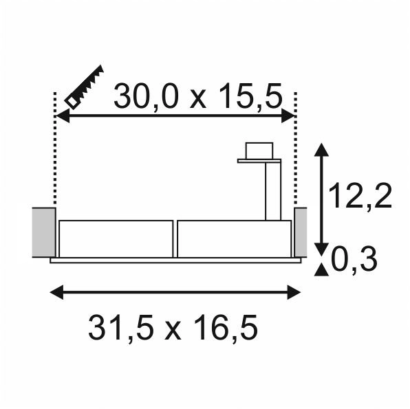 Einbaustrahler New Tria ES111 2 Lichtschwarz mit klemmenden Federn SLV 4024163150361