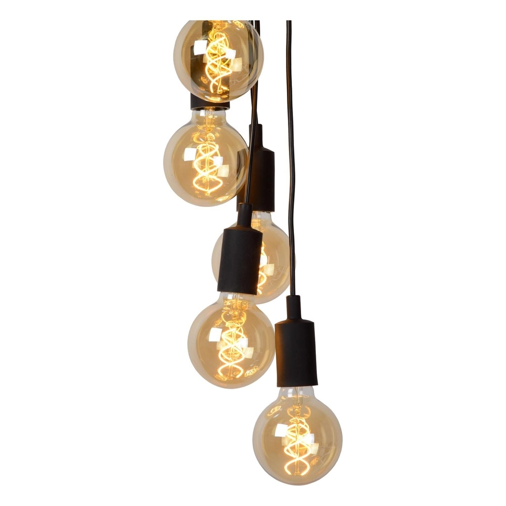 7-Licht Pendellampe Fix Schwarz Lucide 5411212082879