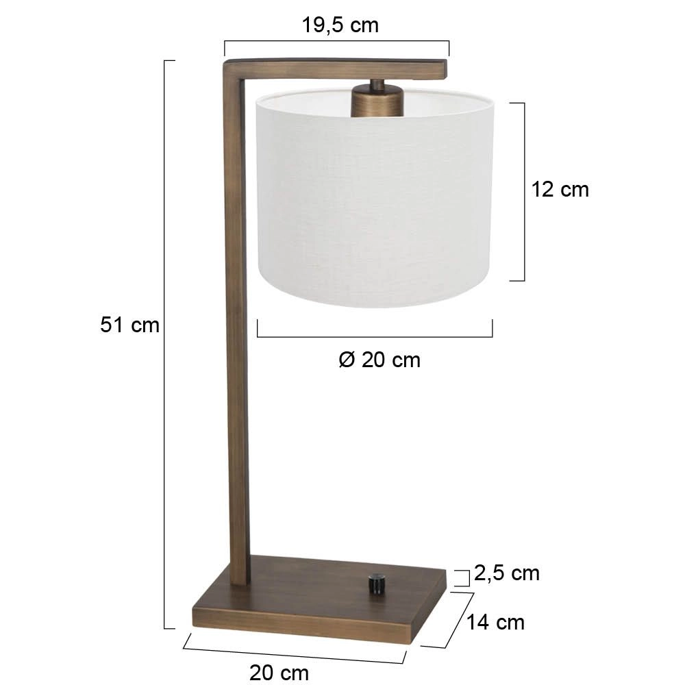 Tischlampe Stang mit weißer Kapuze Steinhauer 8712746189766