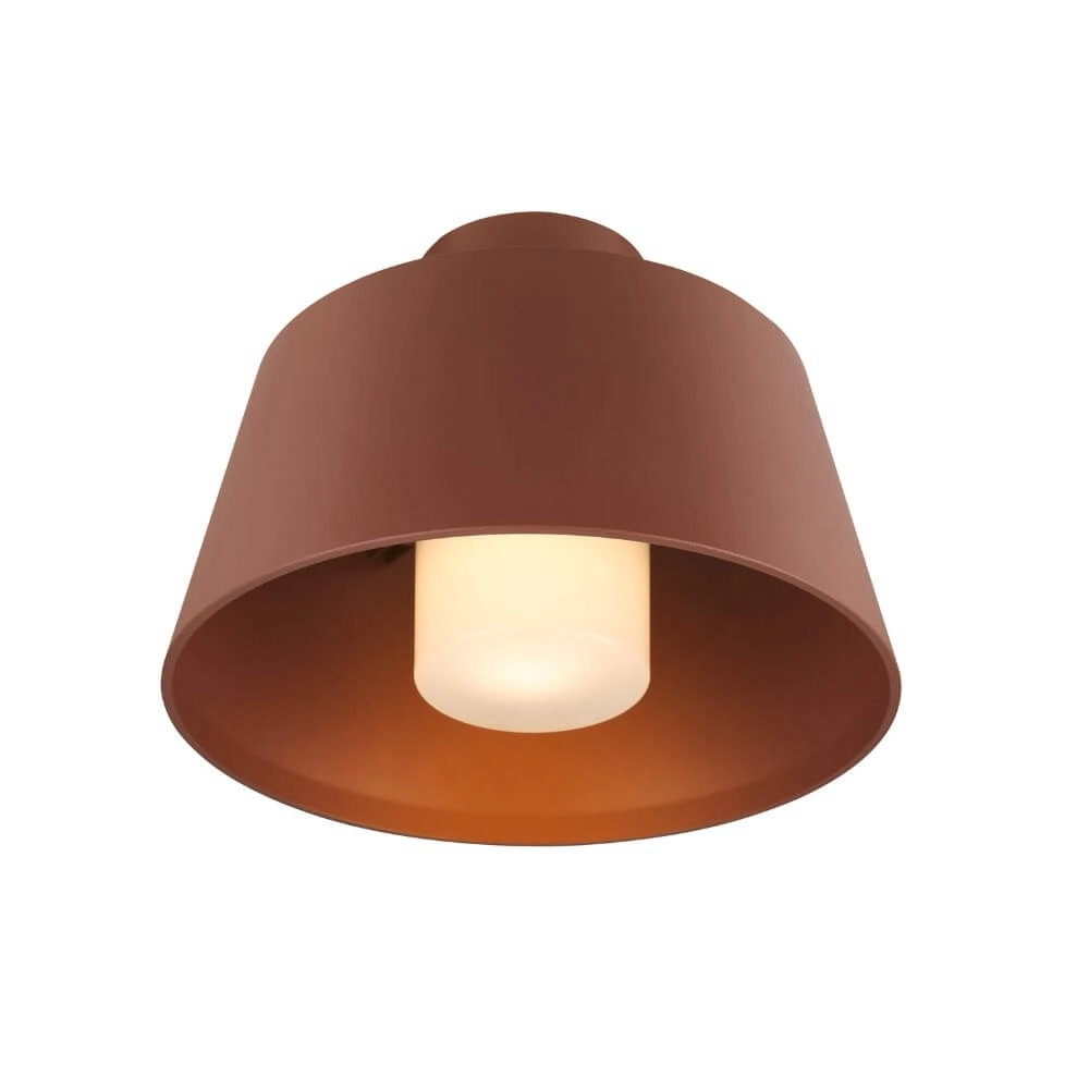 Veranda-Deckenlampe Photoni rostbraun - Ø 25cm