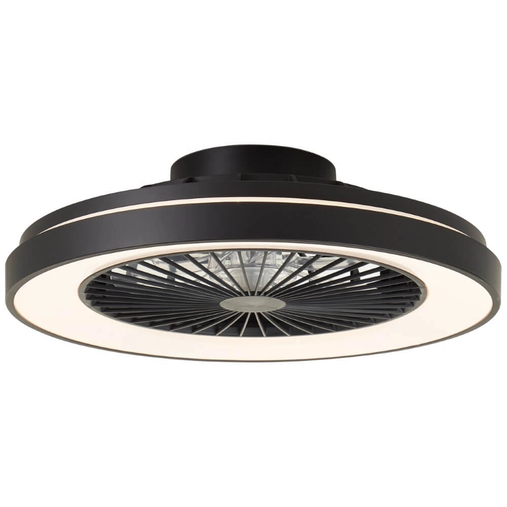Schwarzer Deckenventilator Mazzaro mit RGB-Lampe - 48cm Brilliant 4004353428449