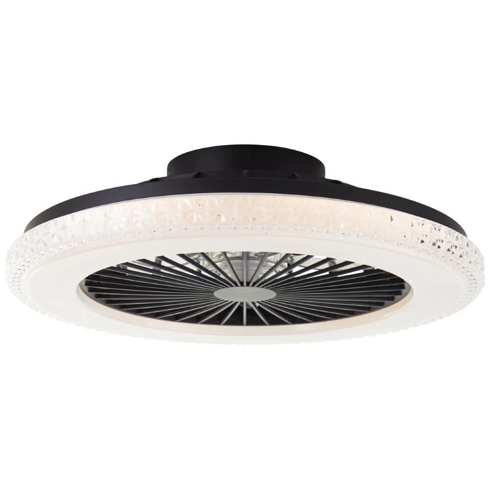Schwarzer Fächer Badria mit RGB-Funktion Brilliant 4004353435850