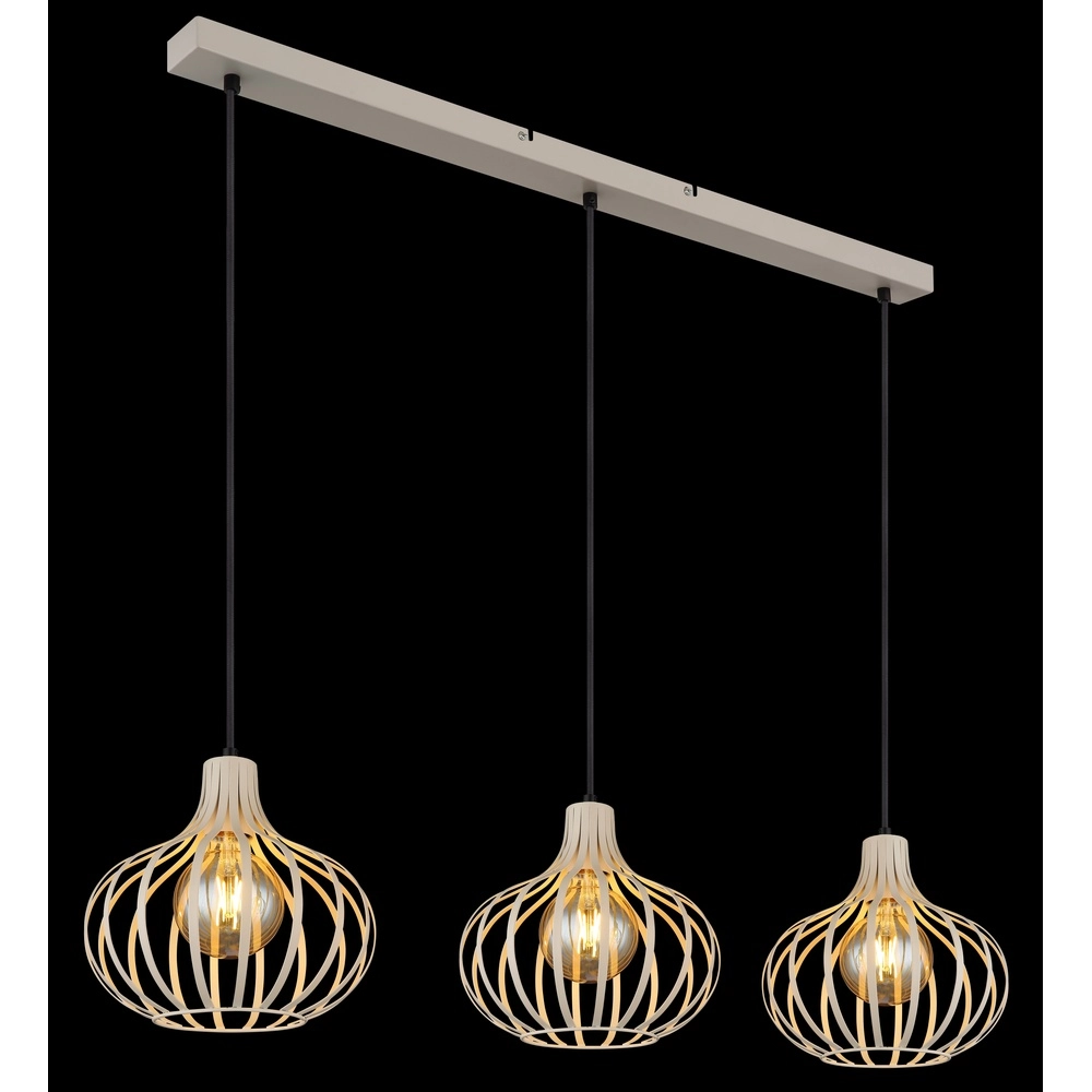 Design-Pendellampe Mateo 3-Licht Creme Globo 9007371519880