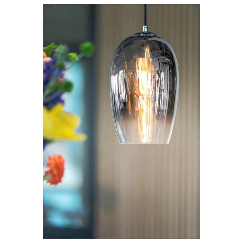 Hängelampe aus Glas Pantilo Rauchglas - Ø 18cm SLV 4024163266420