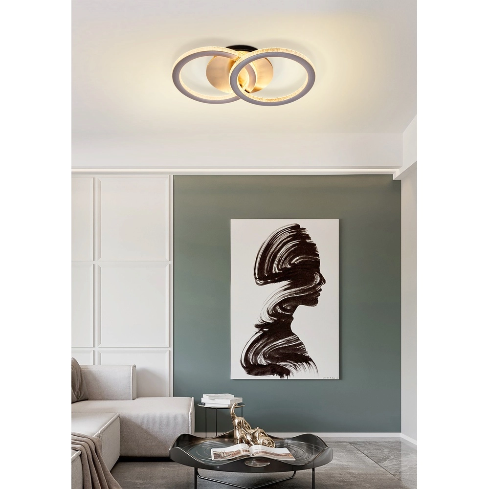 Deckenlampe Specs Champagner Searchlight 5053423300962