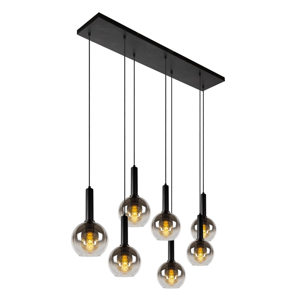Pendellampe Marius 7-Licht Schwarz Lucide 5411212452221