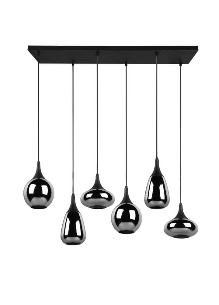 Hängelampe mit 6 Leuchten Lumina mit Rauchglas Trio 4017807542295
